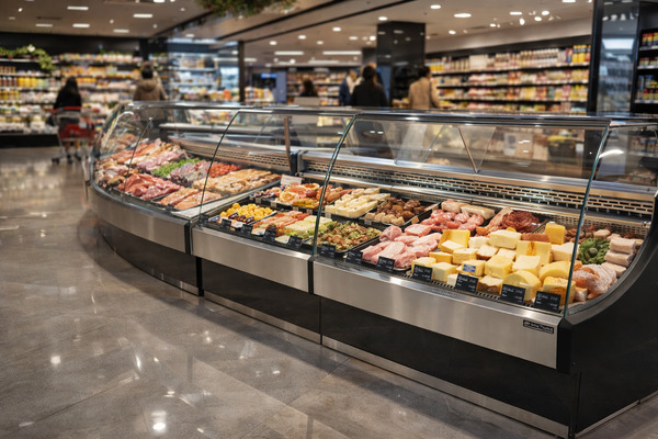 Холодильные витрины и оборудование в продуктовом магазине под ключ